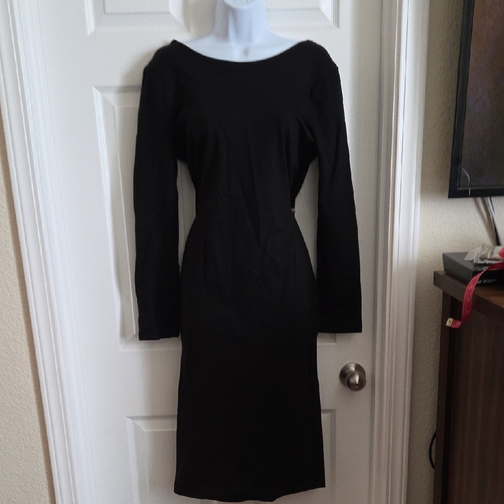 Lulu's Classic Black Long Sleeve Dress